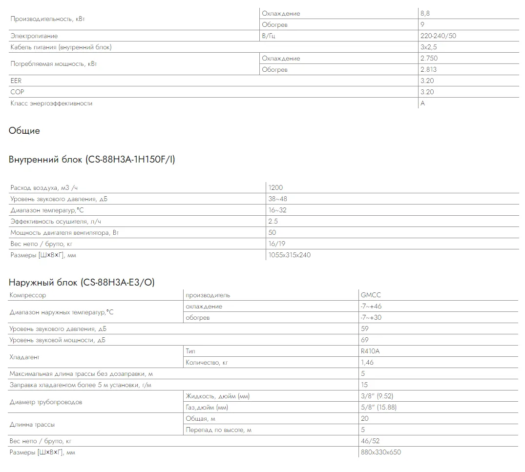 Кондиционеры chigo alba eco on/off 2024 cs-51h3a-1b150fe5a 